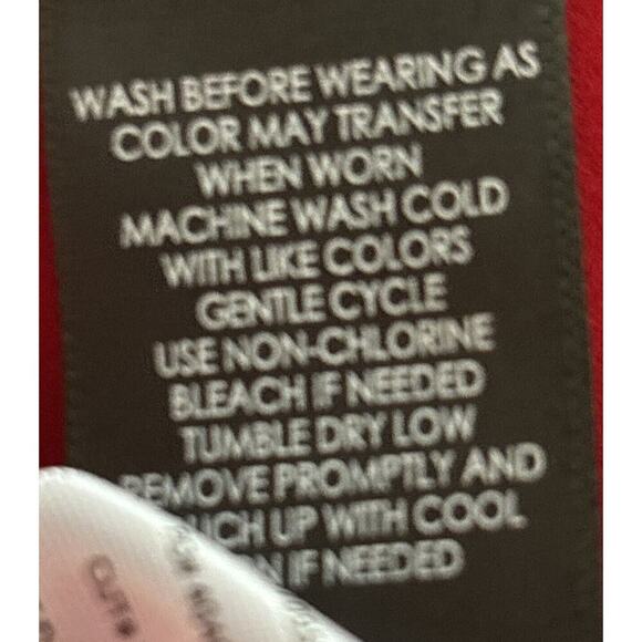 Torrid Peplum Georgette Embroidered Long Sleeve Blouse Plus Size 2X Red - Picture 9 of 10